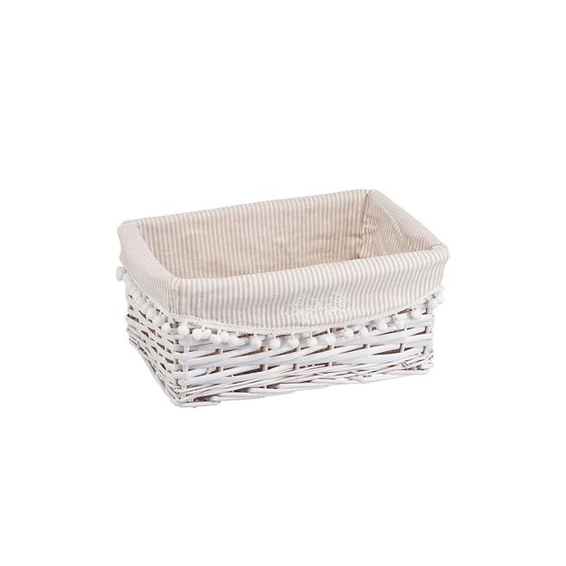 Корзина стеллажная "Колокольчик", Д340 Ш250 В150, белый фото 1