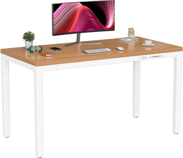 Стол для компьютера Cactus CS-ET-WWD столешница МДФ белый дуб молочный каркас белый фото 9