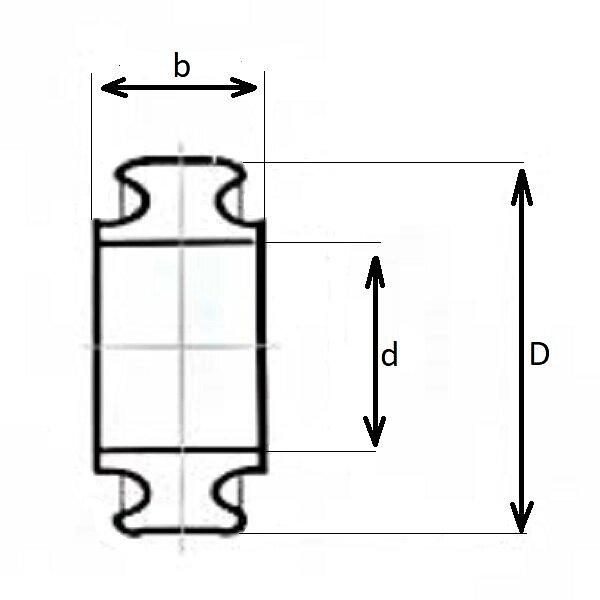 Амортизирующие конвейерные ролики, внешний диаметр 219 мм, внутренний 133 мм фото 3