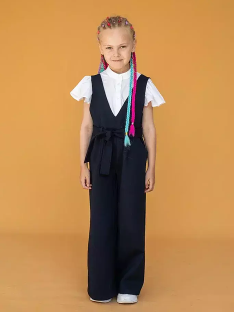 Блузка школьная на девочку KristiKlo белая ОПТ фото 4