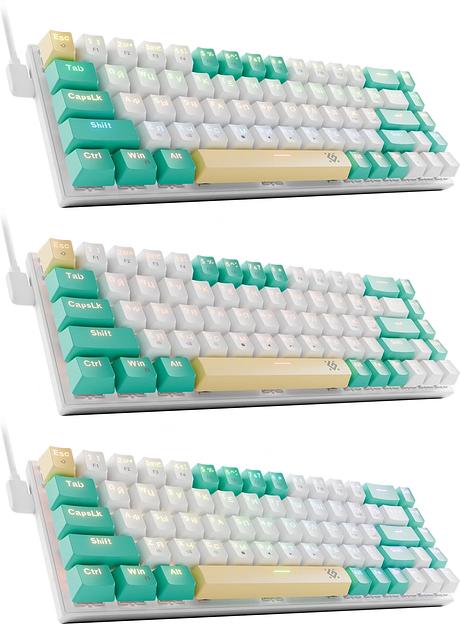 Клавиатура Defender Vexx Pro GK-084 механическая белый/зеленый Multimedia LED (45084) фото 3