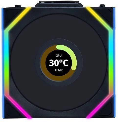 Вентилятор для корпуса Lian-Li Uni Fan SL Wireless 120 LCD ARGB 120х124.5x28 черный 4-pin 29.5дБ (упак.:3шт) (G99.12SLLCD1W3B.R0) Ret фото 3