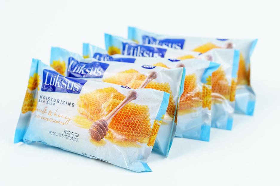 Мыло твёрдое Luksus «Мёд», 90 г, опт фото 2