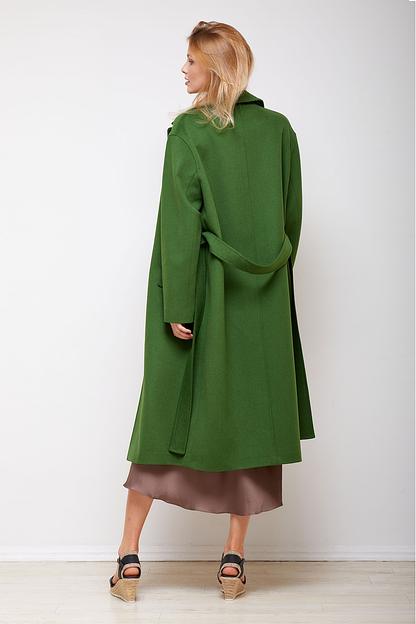 Женское демисезонное пальто деловое Mmoda зелёный, арт.2202438-1 фото 5