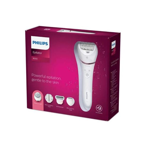 Эпилятор Philips BRE740/10 скор.:2 насад.:8 от аккум. белый фото 6
