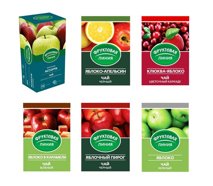 Чай байховый ассорти с ароматом яблока 25×1.5 г в конверте опт фото 2