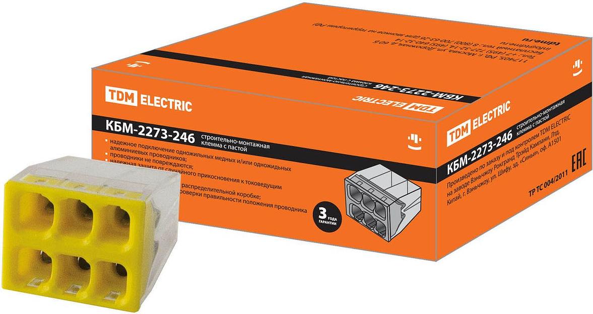 Строительно-монтажная клемма КБМ-2273-246 (2,5мм2) с пастой TDM фото 1