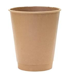 Стакан бумажный одноразовый двухслойный Дабл Крафт-Крафт 250 мл ОПТ фото 1