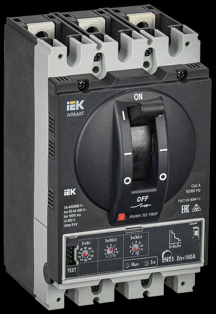 Автоматический выключатель в литом корпусе ARMAT 3P D 50кА 160А эл. станд. IEK фото 1