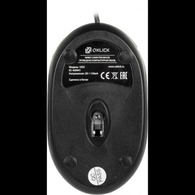 Мышь Оклик 105S черный оптическая (800dpi) USB для ноутбука (3but) фото 10