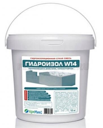 Гидроизол W14 для стен, водонепроницаемости кирпича и бетона (5 кг. ) фото 2