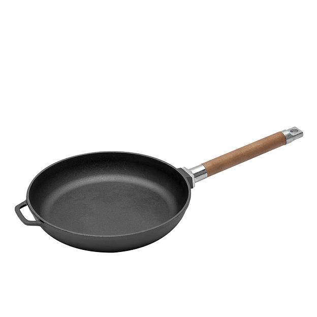 0124 Сковорода чугунная, 24 см, со съёмной ручкой фото 1