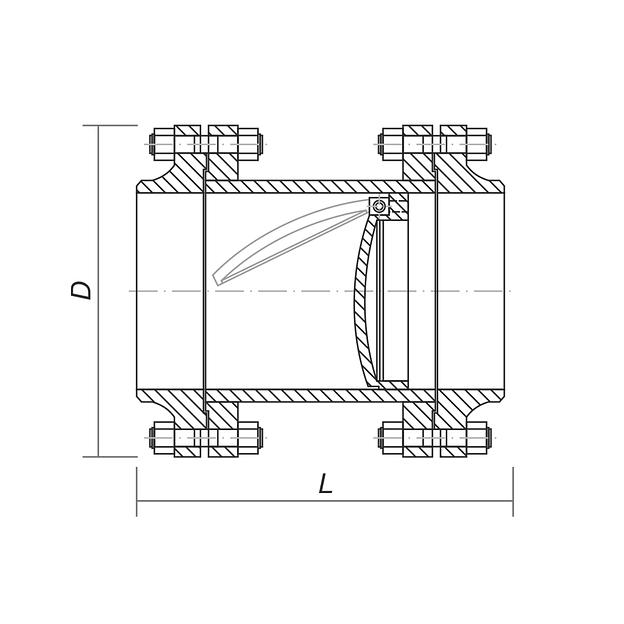 Клапаны обратные поворотные фланцевые 19с38нж, 19лс38нж, 19нж38нж фото 10