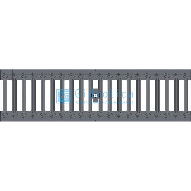 Решётка водоприёмная Gidrolica Standart РВ-10.13,6.50 щелевая чугунная ВЧ кл.С250 арт.506/2 фото 1