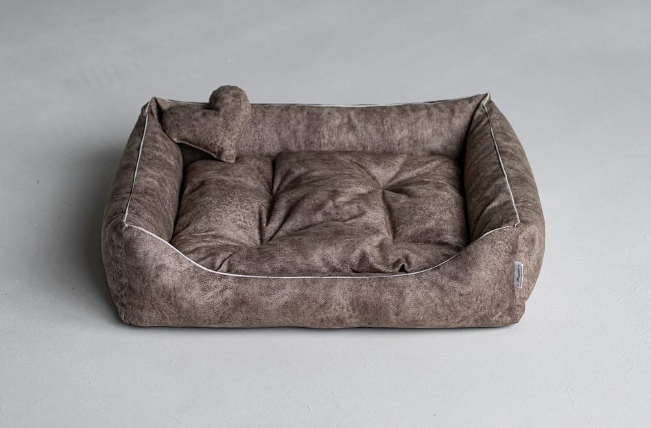 Лежак Маршал (велюр) №4 Camel для домашнего питомца ОПТ фото 1