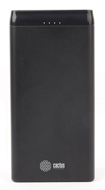 Мобильный аккумулятор Cactus CS-PBFSFT-10000 Li-Pol 10000mAh 2.1A+2.1A черный 2xUSB материал пластик фото 1