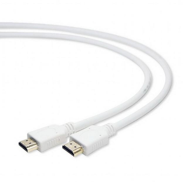 Кабель Cablexpert Кабель HDMI Cablexpert CC-HDMI4-W-10, 3м, v1.4, 19M/19M, белый, позол.разъемы, экран, пакет фото 1
