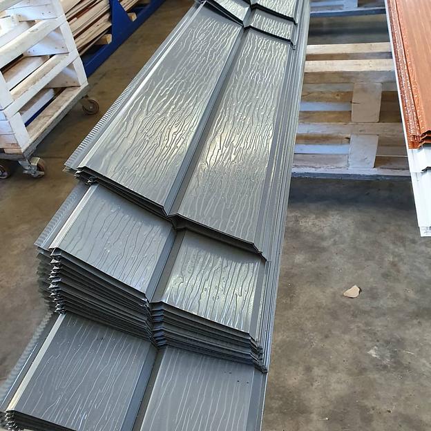 Металлический сайдинг «Евробрус с тиснением» цвет RAL 7005 фото 7