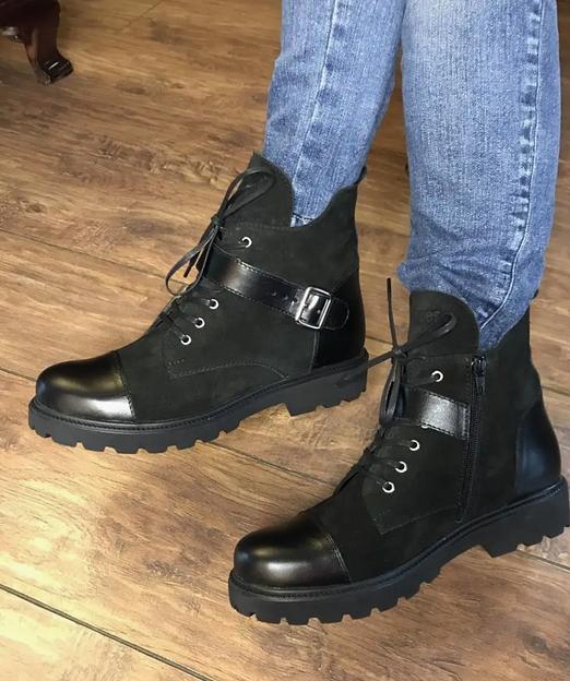 Ботильоны BuzShoes черные с ремешком ОПТ фото 8