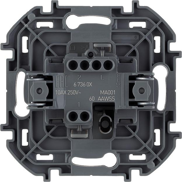 Legrand 673602 Выключатель одноклавишный - INSPIRIA - 10 AX - 250 В~ - алюминий фото 2