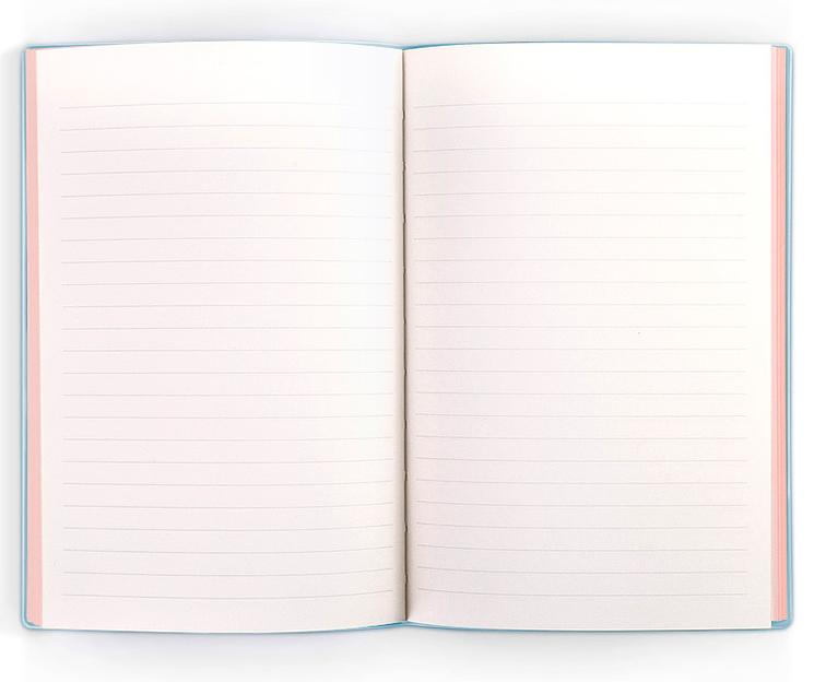 Блокнот Deli 22283LT-BLUE 210х143мм искусст. кожа 96л голубой фото 2