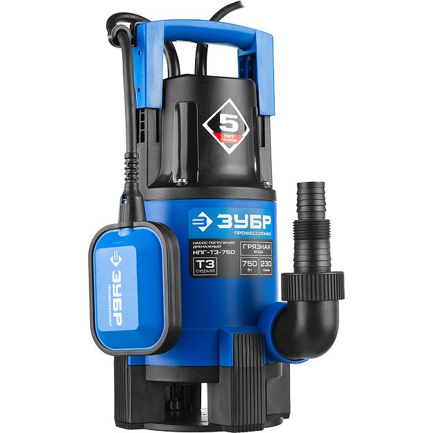 Насос дренажный Зубр серия «Профессионал» НПГ-Т3-750 ОПТ фото 1