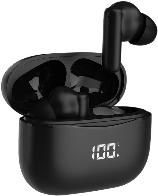 Гарнитура вкладыши Hyundai H-EP204 черный беспроводные bluetooth в ушной раковине (HEP204) фото 4