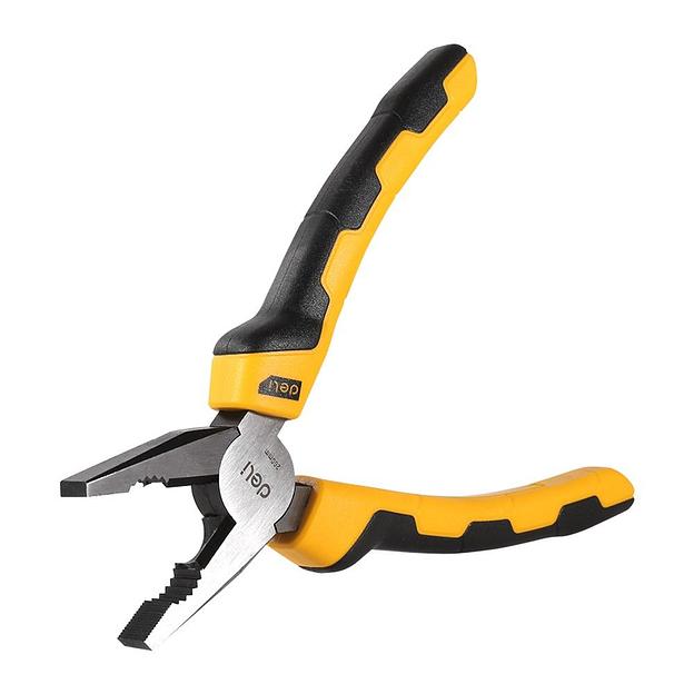Комбинированные плоскогубцы Deli DL2008 200мм, двухкомпонентная рукоять фото 2