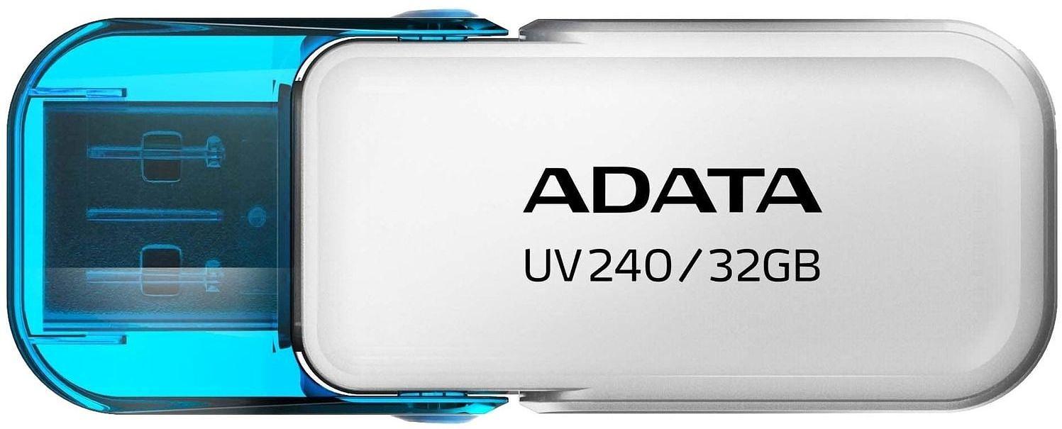 Флеш Диск A-Data 32Gb UV240 AUV240-32G-RWH USB2.0 белый фото 1