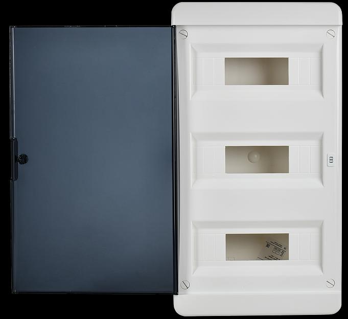 Корпус пластиковый ЩРН-П-36 IP41 черн. прозр. дверь TEKFOR IEK TF5-KP12-N-36-41-K01-K03 фото 3