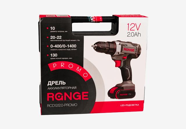 Аккумуляторная дрель шуруповёрт Range RCD12/2.0-PROMO фото 10