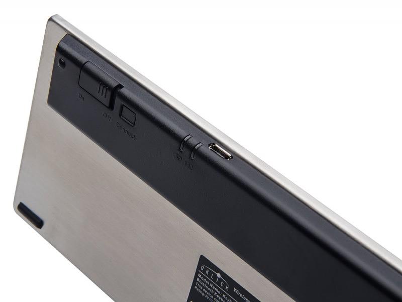 Клавиатура Оклик 840S черный беспроводная BT slim фото 6