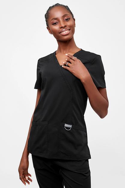 Топ медицинский Indiform женский IF3-74-05-1, 65 (Total black), опт фото 1