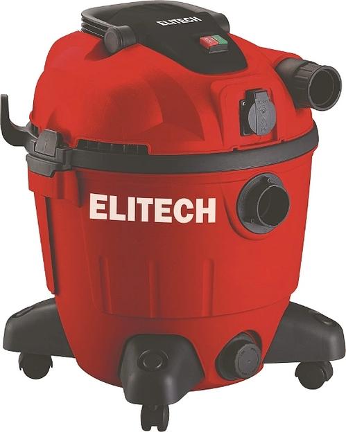 Строительный пылесос Elitech ПС 1235А 1200Вт (уборка: сухая/влажная) черный фото 1