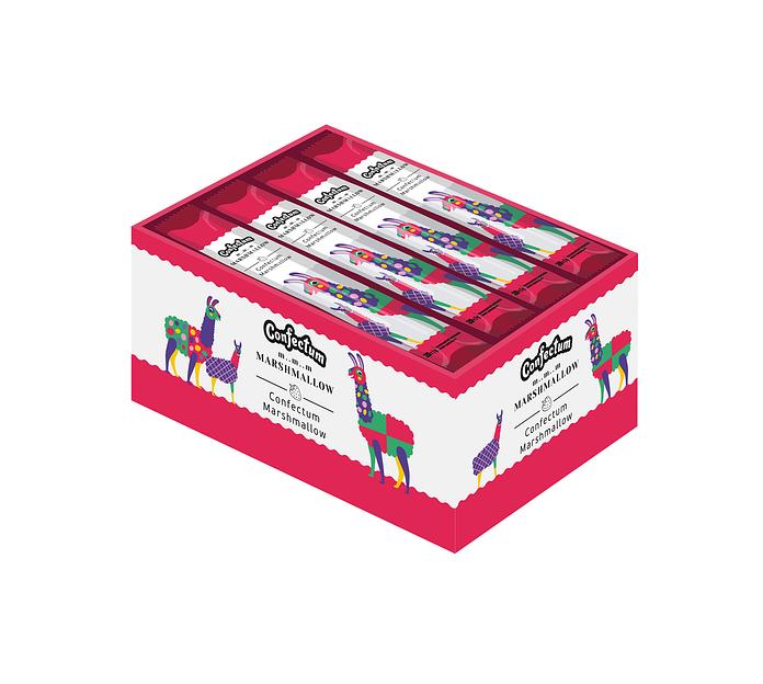 Зефир жевательный с начинкой Confectum «Marshmallow» с ароматом клубники 48 шт по 20 г ОПТ фото 2