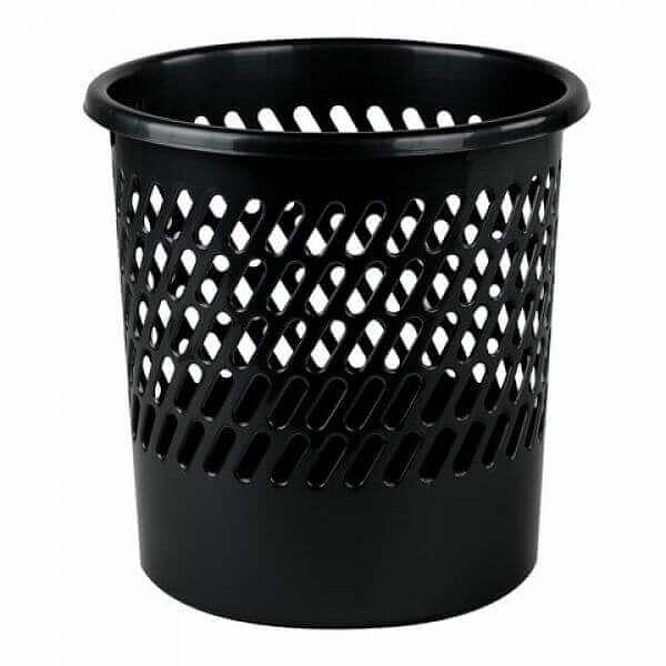 Корзина для бумаг STAFF "Basic" сетчатая, 11 л, черная, 237917 фото 1
