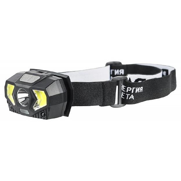 ЭРА Б0052319 Фонарь налобный светодиодный GB-608 на батарейках, 3xAAA, 5Вт, 7 режимов, черный фото 1