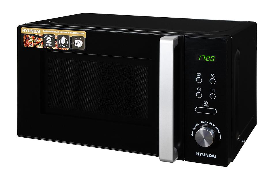 Микроволновая Печь Hyundai HYM-D3001 20л. 700Вт черный/хром фото 2