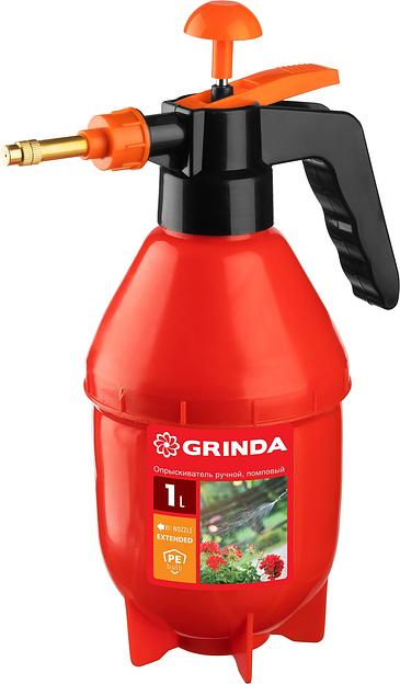 GRINDA PS-1E, объем 1 л, ручной, с удлинённым соплом, колба из полиэтилена, помповый опрыскиватель (40366) фото 1