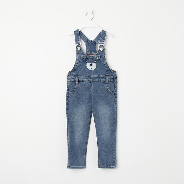 Полукомбинезон для мальчиков, рост 104 см, синий ОПТ фото 1