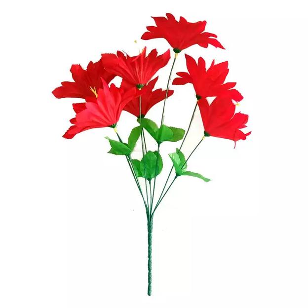 Букет с барх.колокольчиками на 7 голов 42см 350-681 фото 1