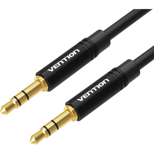 Кабель Vention аудио Jack 3,5 mm M/Jack 3,5 mm M - 0.5м Черный Кабель Vention mini jack 3.5 mm(m)/mini jack 3.5 mm(m) - 0.5 м (BAKBD) фото 1