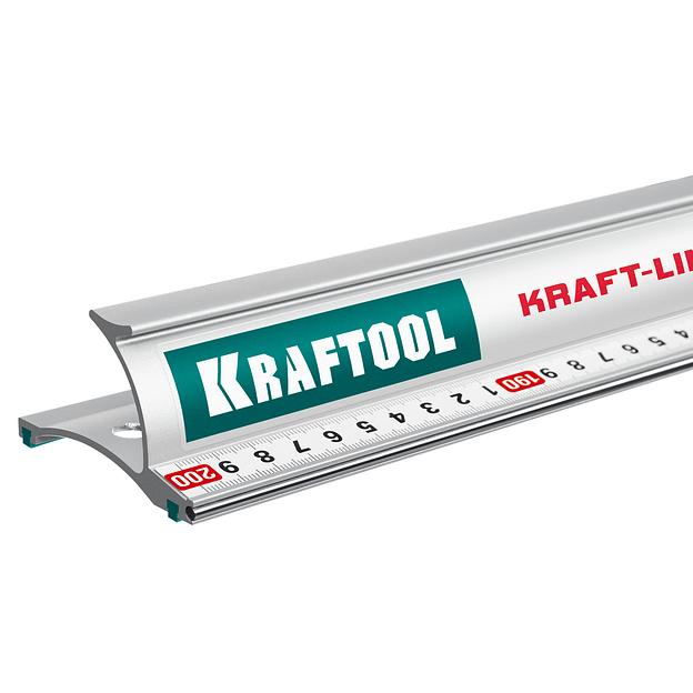 KRAFTOOL KRAFT-LINE, 2.0 м, усиленная алюминиевая линейка со стальной направляющей (34275-200) фото 9