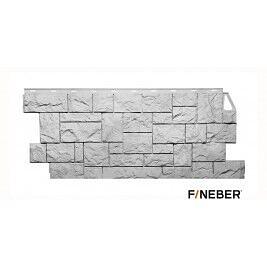 Фасадная панель Fineber Камень дикий ,Мелованный белый фото 1