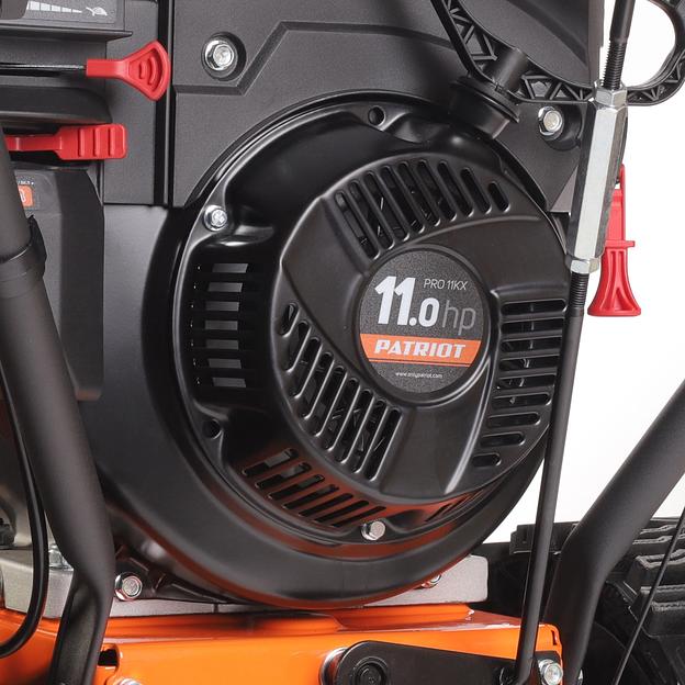 Снегоуборщик PATRIOT PRO 11 KX (коммунально-хозяйственный); 11 л.с., усиленный редуктор, безвоздушные колеса WE3, антиадгезионное покрытие ковша и желоба. фото 8