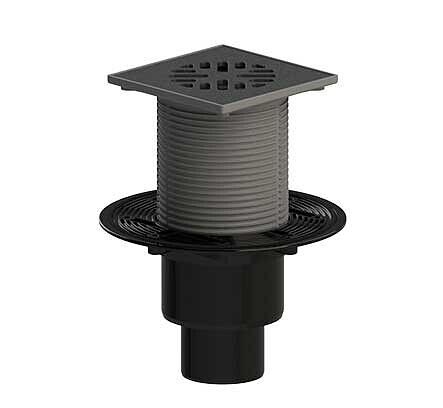 ТП-310PDs Трап с сухим затвором регулируемый с чугунной решеткой  Dn110/75/50 фото 1