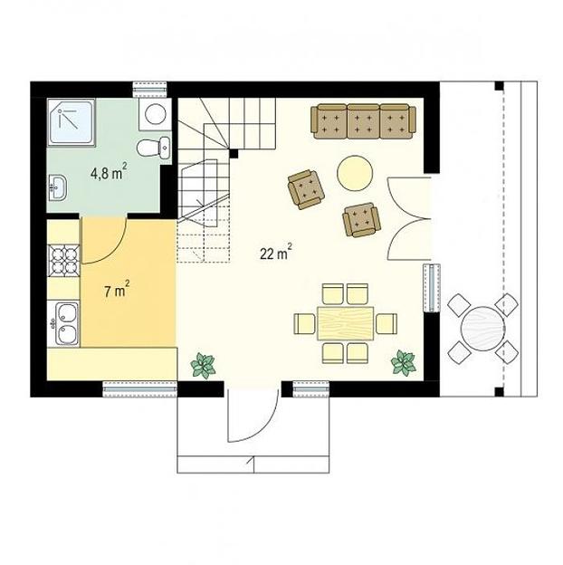 Проект каркасного дома «КД-830-A01» под ключ фото 3