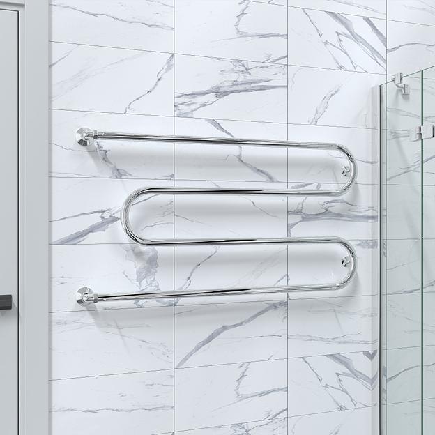 Полотенцесушитель водяной Роснерж М образный с полкой M101100 60x120 фото 4