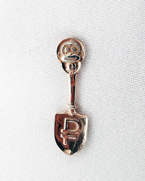 Silver Moon Сувенир ювелирный Ложка-загребушка позолоченная, серебро 925 фото 1