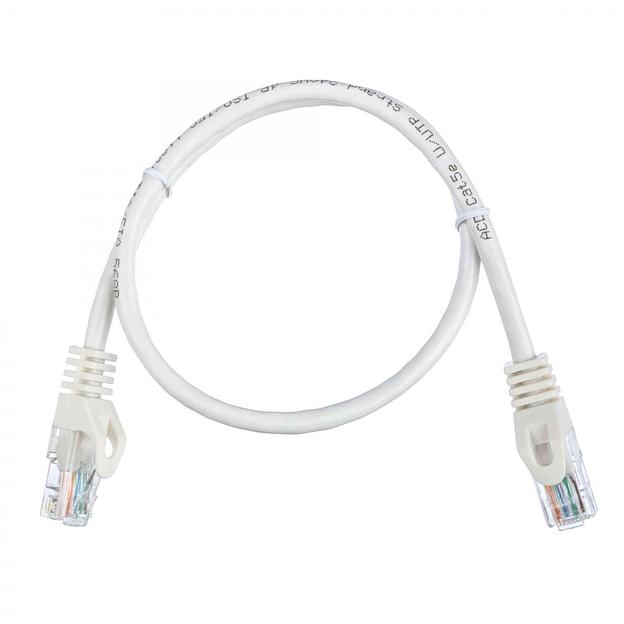 Кабель ACD Патч-корд ACD-LPU5C-5DW |ACD-LPU5C-5DW| Cat5e UTP 24AWG 4Pair, 7/0.18мм CU Белый, 0.5м (741722) фото 1
